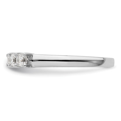 14K White Gold 5-Stone Real Diamond Band