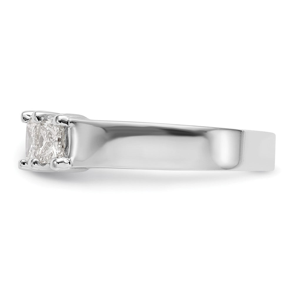 14K White Gold 5-Stone Real Diamond Band