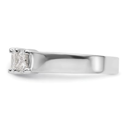 14K White Gold 5-Stone Real Diamond Band
