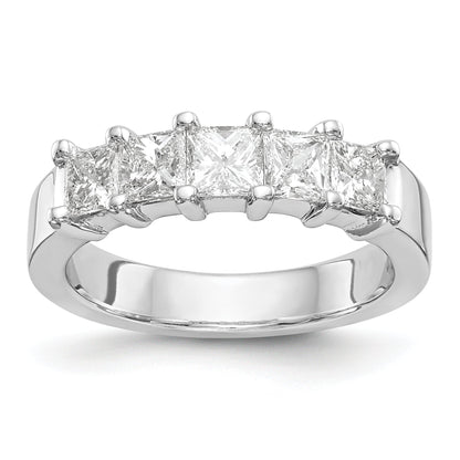 1.25ct. CZ Solid Real 14K White Gold 5-Stone Wedding Band Ring
