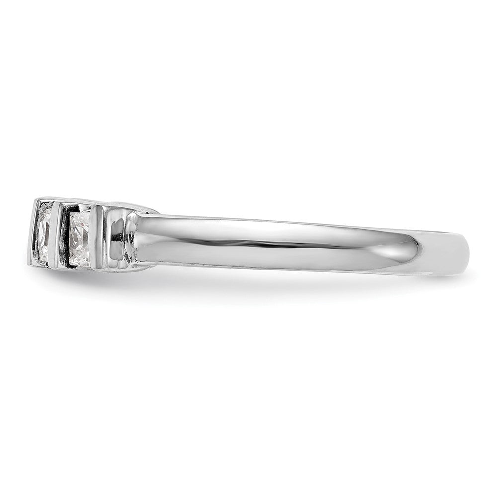 14K White Gold 5-Stone Real Diamond Band