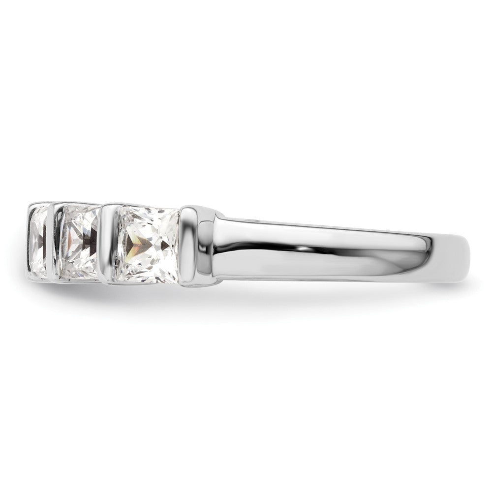 14K White Gold 5-Stone Real Diamond Band