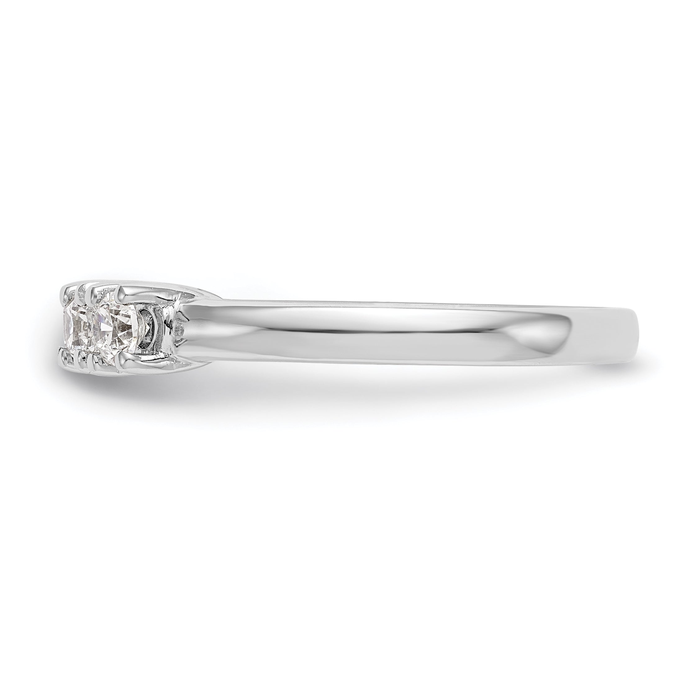 1.10ct. CZ Solid Real 14K White Gold 5-Stone Wedding Band Ring