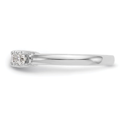 1.10ct. CZ Solid Real 14K White Gold 5-Stone Wedding Band Ring