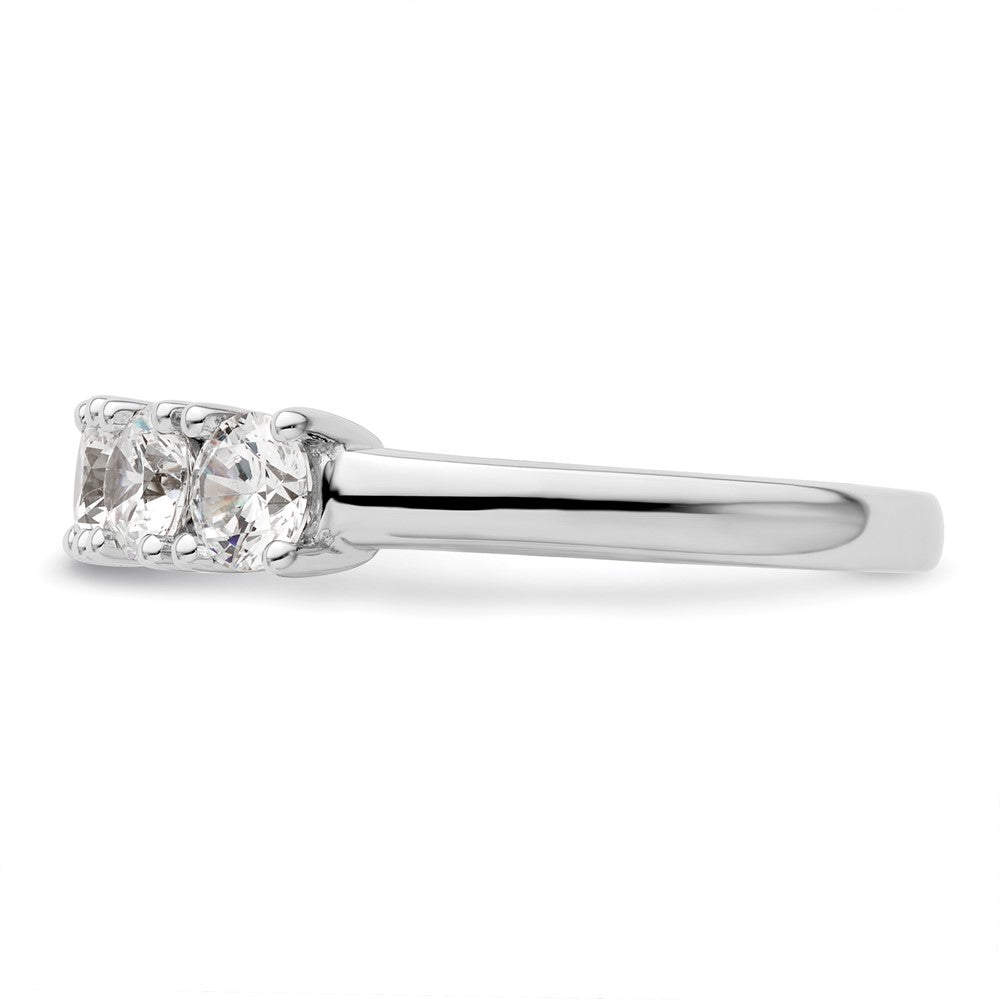 14K White Gold 5-Stone Real Diamond Band