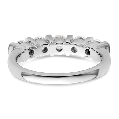 14K White Gold 5-Stone Real Diamond Band