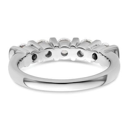 1.10ct. CZ Solid Real 14K White Gold 5-Stone Wedding Band Ring