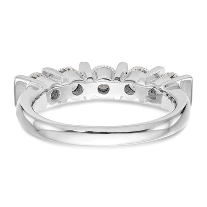 1.25ct. CZ Solid Real 14K White Gold 5-Stone Wedding Band Ring