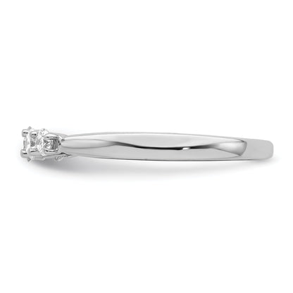 0.50ct. CZ Solid Real 14K White Gold 5-Stone Wedding Band Ring