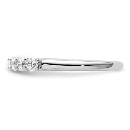 0.50ct. CZ Solid Real 14K White Gold 6-Stone Wedding Band Ring