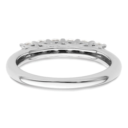 0.50ct. CZ Solid Real 14K White Gold 6-Stone Wedding Band Ring