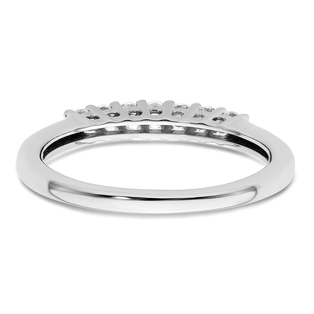 14K White Gold 7-Stone Real Diamond Band