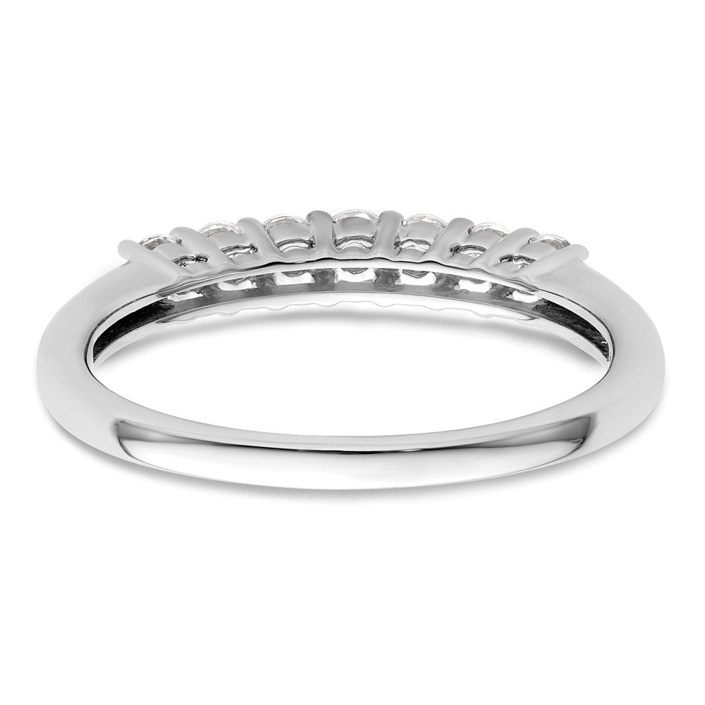 14K White Gold 7-Stone Real Diamond Band