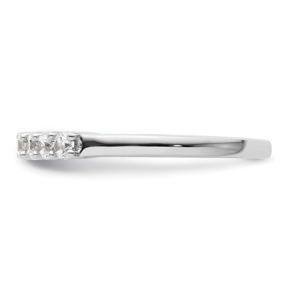 14K White Gold 7-Stone Real Diamond Band
