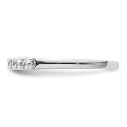 14K White Gold 7-Stone Real Diamond Band