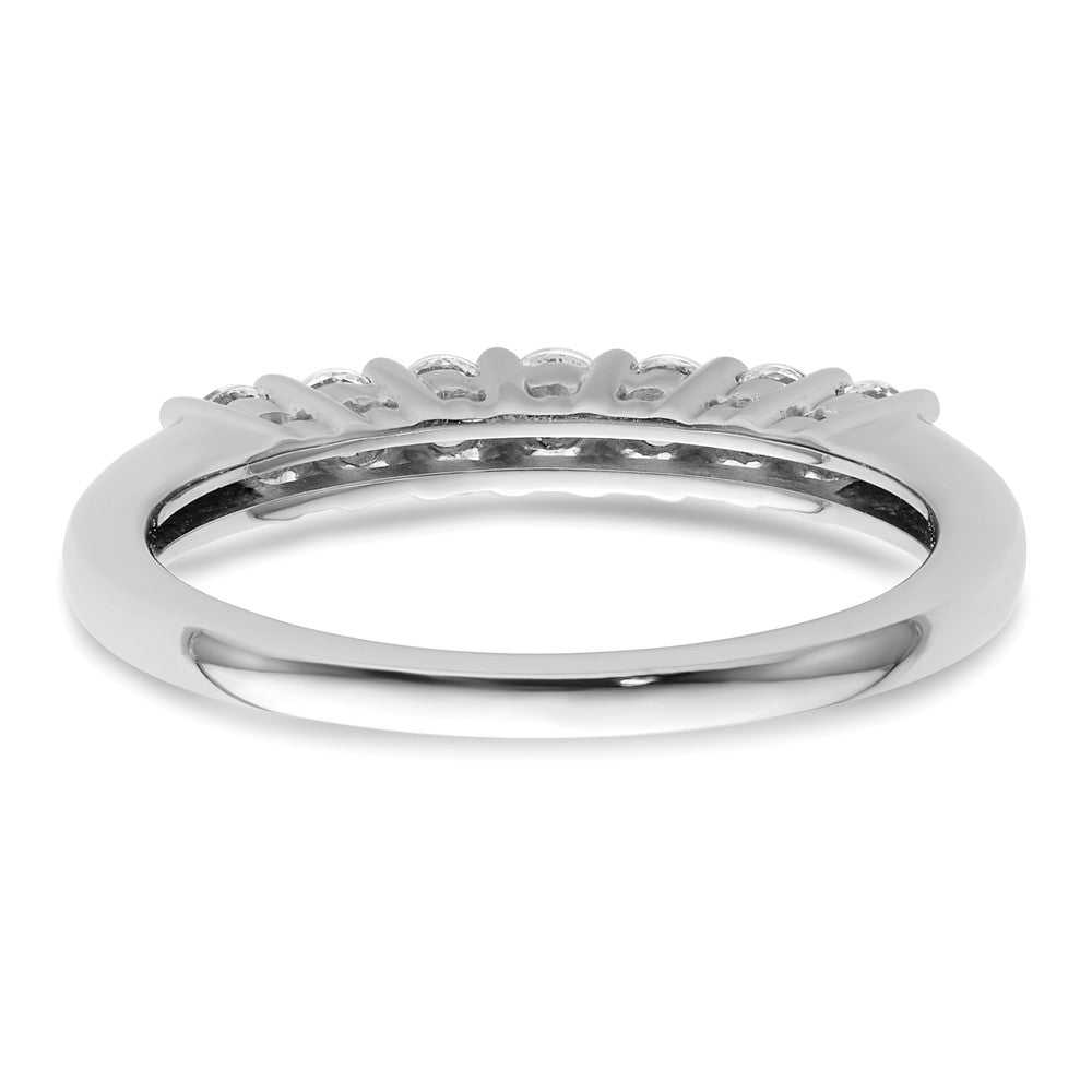 14K White Gold 7-Stone Real Diamond Band