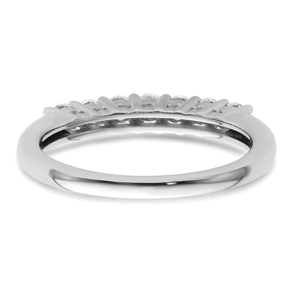 14K White Gold 7-Stone Real Diamond Band