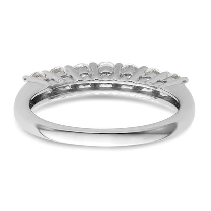 0.80ct. CZ Solid Real 14K White Gold 7-Stone Wedding Band Ring