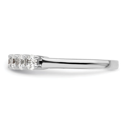 1.05ct. CZ Solid Real 14K White Gold 7-Stone Wedding Band Ring