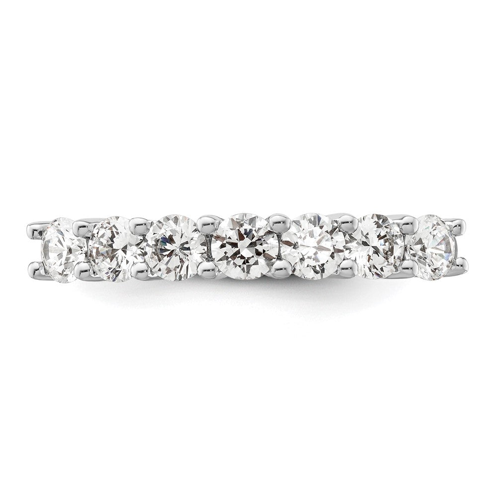 14K White Gold 7-Stone Real Diamond Band