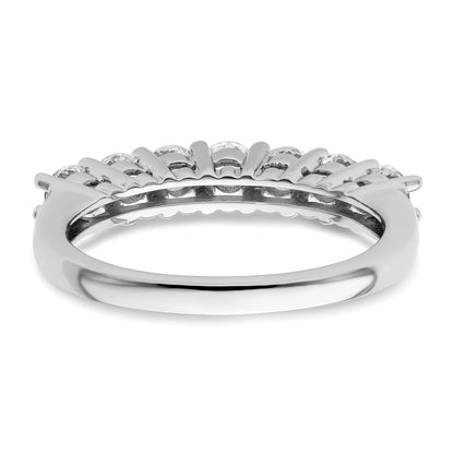 1.05ct. CZ Solid Real 14K White Gold 7-Stone Wedding Band Ring