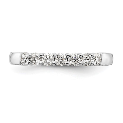 14K White Gold 7-Stone Real Diamond Band