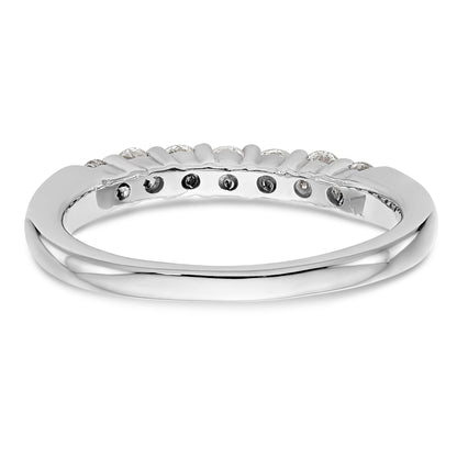 0.45ct. CZ Solid Real 14K White Gold 7-Stone Wedding Band Ring