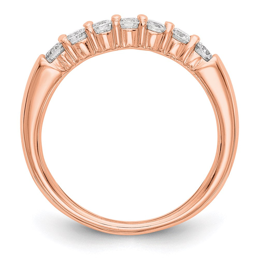 14k rose gold 7 stone real diamond band rm3187b 045 raa