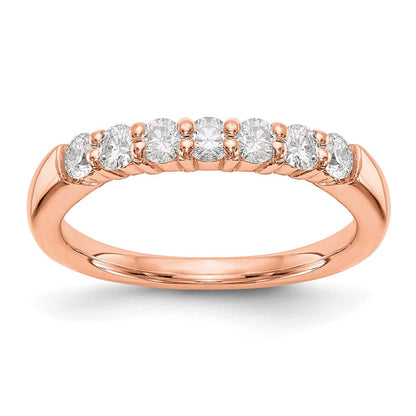 14k rose gold 7 stone real diamond band rm3187b 025 raa