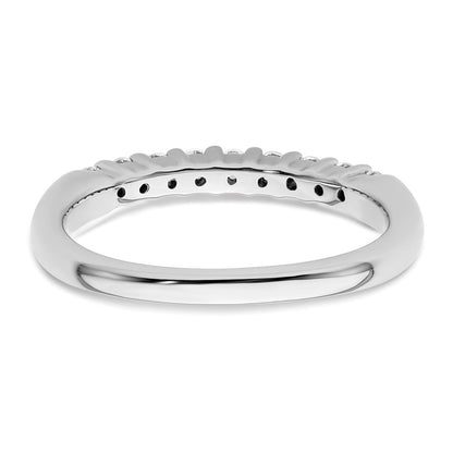 14K White Gold 9-Stone Real Diamond Band