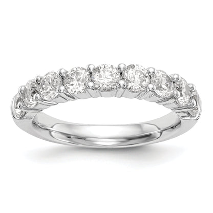 1.00ct. CZ Solid Real 14K White Gold 9-Stone Wedding Band Ring