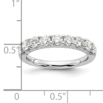 1.15ct. CZ Solid Real 14K White Gold 9-Stone Wedding Band Ring