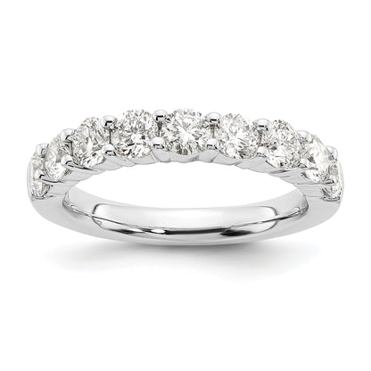 1.60ct. CZ Solid Real 14K White Gold 9-Stone Wedding Band Ring