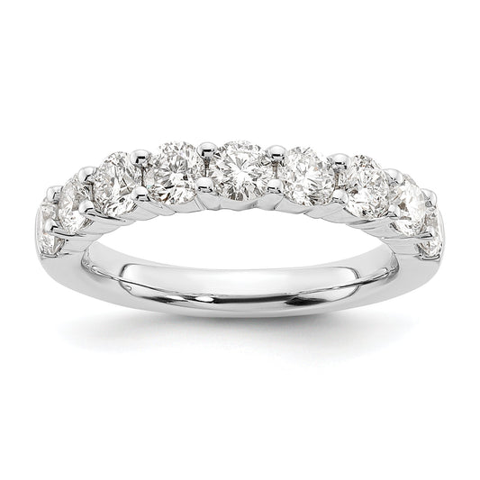 1.60ct. CZ Solid Real 14K White Gold 9-Stone Wedding Band Ring