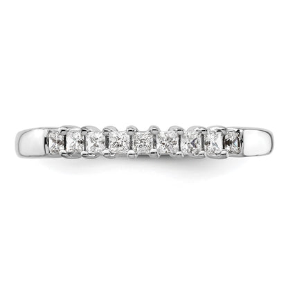 14K White Gold 9-Stone Real Diamond Band