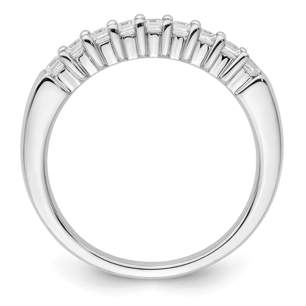 14K White Gold 9-Stone Real Diamond Band