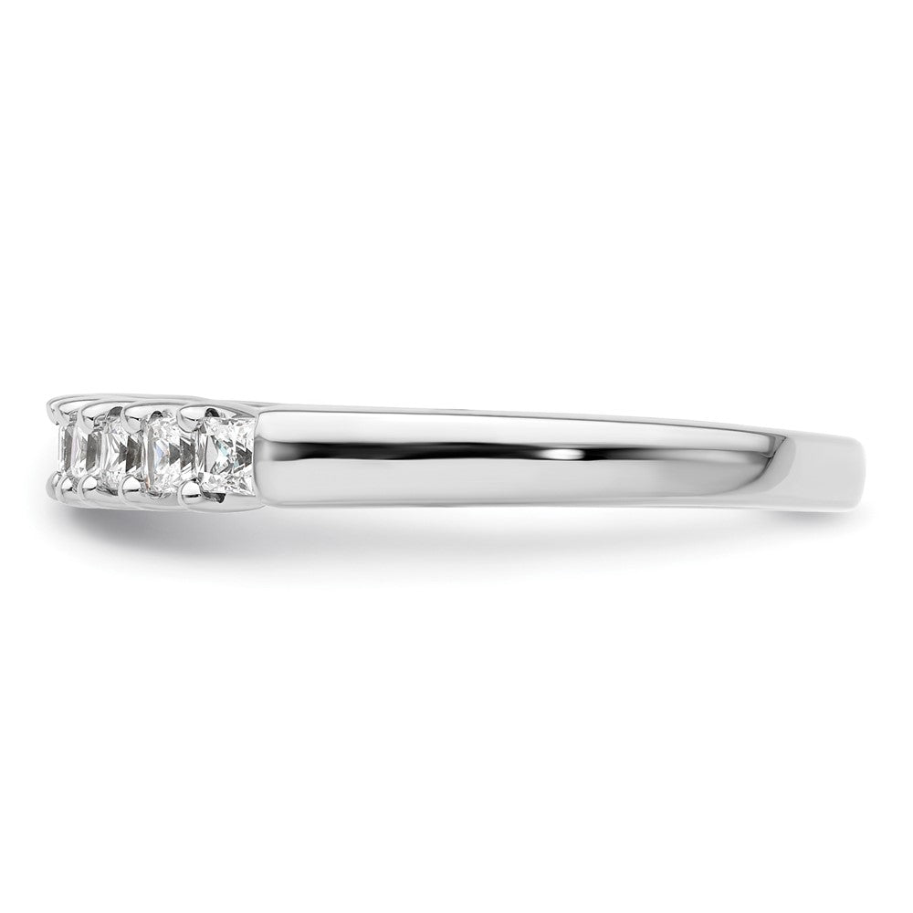14K White Gold 9-Stone Real Diamond Band