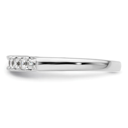 14K White Gold 9-Stone Real Diamond Band