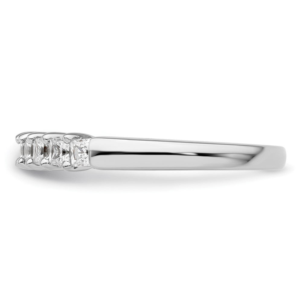 14K White Gold 9-Stone Real Diamond Band