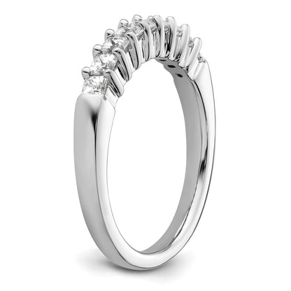 14K White Gold 9-Stone Real Diamond Band