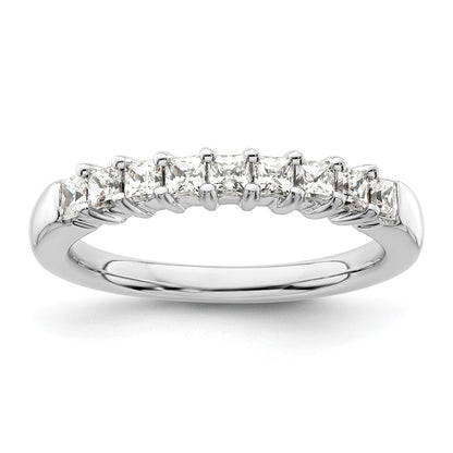 14K White Gold 9-Stone Real Diamond Band