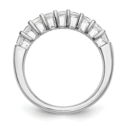 1.25ct. CZ Solid Real 14K White Gold 9-Stone Wedding Band Ring