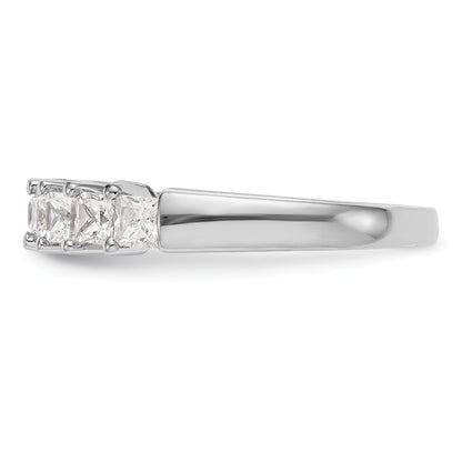1.25ct. CZ Solid Real 14K White Gold 9-Stone Wedding Band Ring