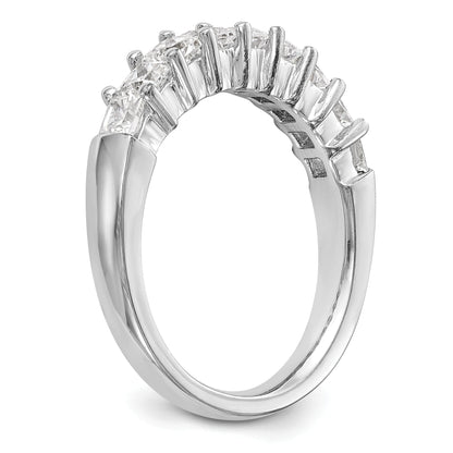 1.25ct. CZ Solid Real 14K White Gold 9-Stone Wedding Band Ring