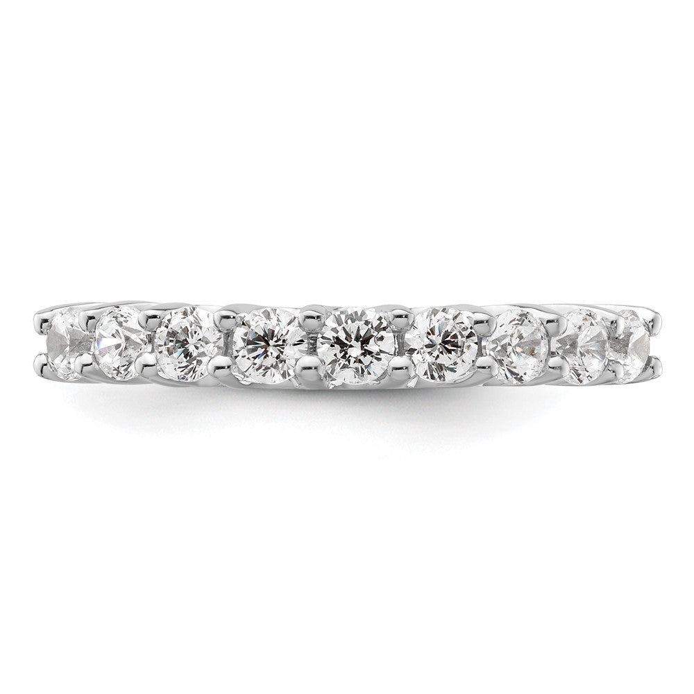 14K White Gold 9-Stone Real Diamond Band