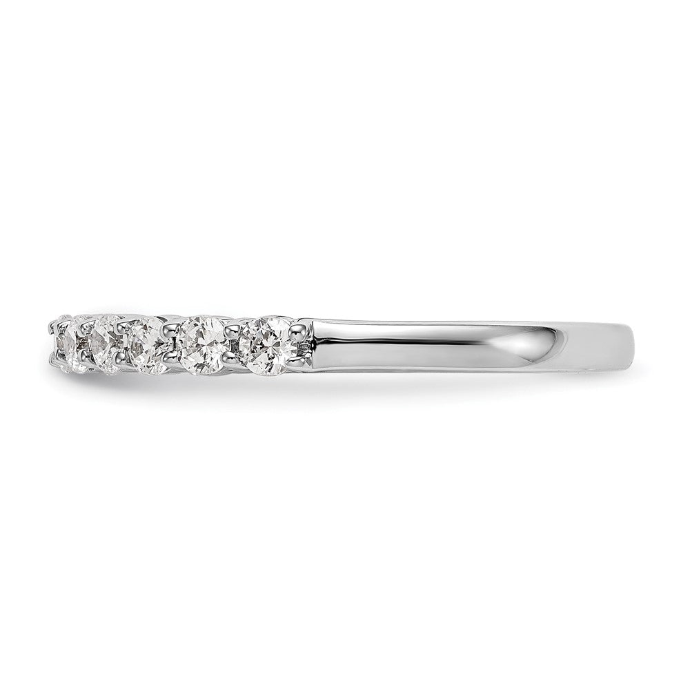 14K White Gold 11-Stone Real Diamond Band