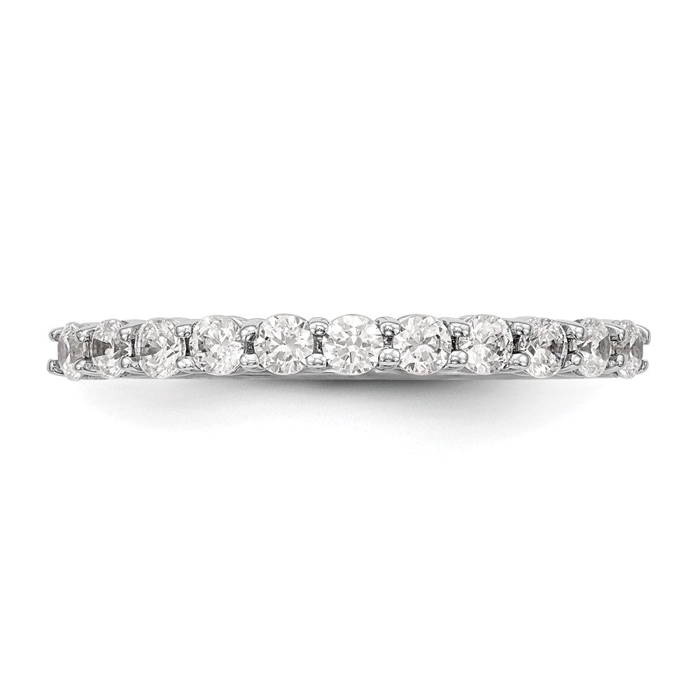 14K White Gold 11-Stone Real Diamond Band