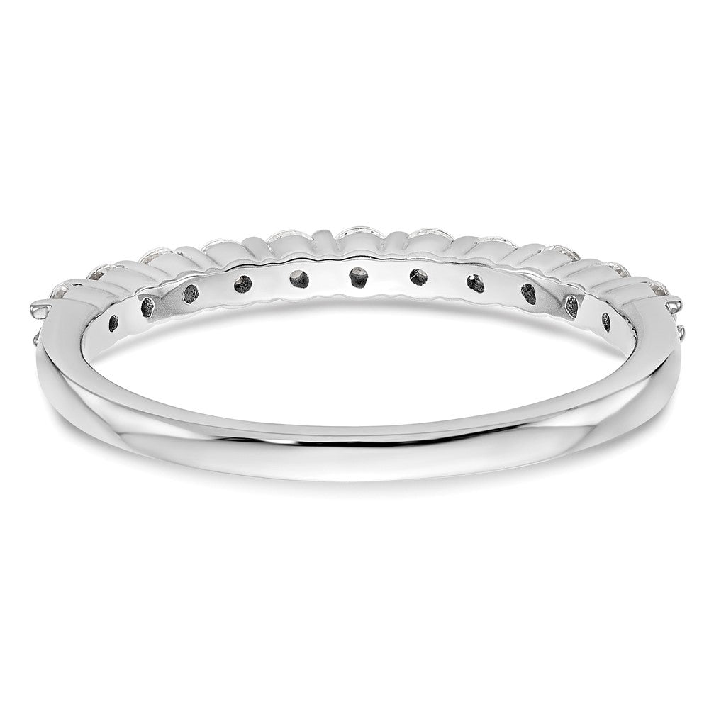 14K White Gold 11-Stone Real Diamond Band