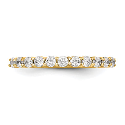 0.50ct. CZ Solid Real 14K Yellow Gold 11-Stone Wedding Band Ring