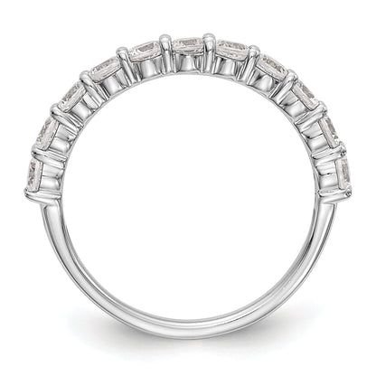 1.00ct. CZ Solid Real 14K White Gold 11-Stone Wedding Band Ring